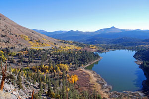 Red Lake showing fall colors