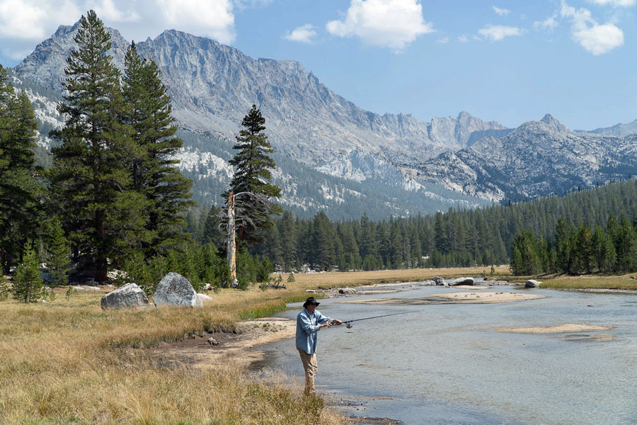 Fishing in Evolution Valley, King Canyon National Park, CA